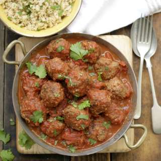 Moroccan meatballs with herb couscous