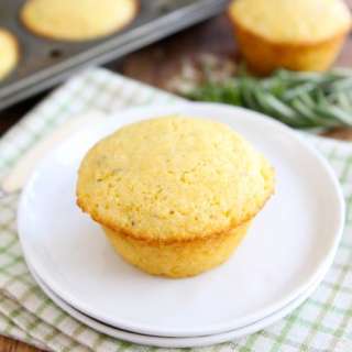 Cheddar Rosemary Corn Muffins
