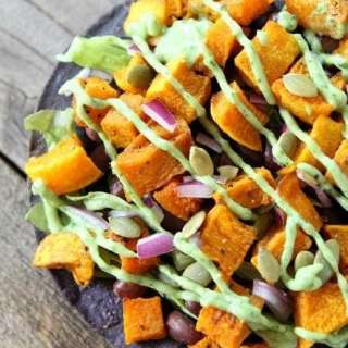 Butternut Squash Black Bean Tostadas
