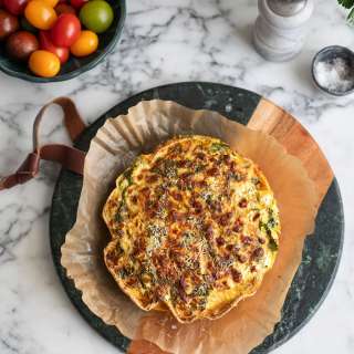 Viral tortilla cottage cheese quiche with vegetables