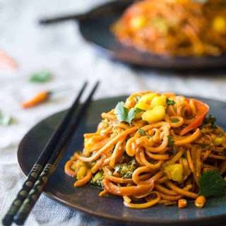 Vegan Coconut Sweet Potato Curry with Sweet Potato Noodles Recipe