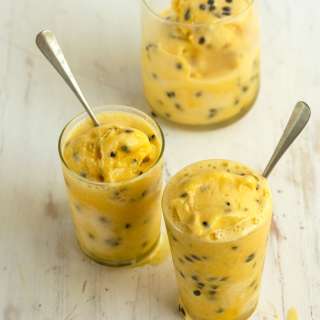 Passion fruit sorbet