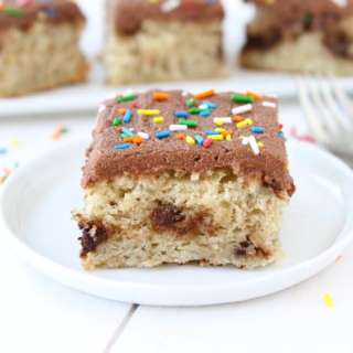 Banana Nutella Swirl Cake with Nutella Frosting