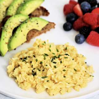 High Protein Scrambled Eggs with Cottage Cheese