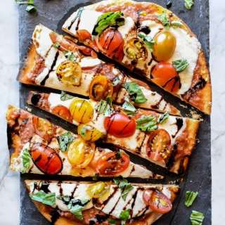 Mozzarella and Tomato Caprese Flatbread