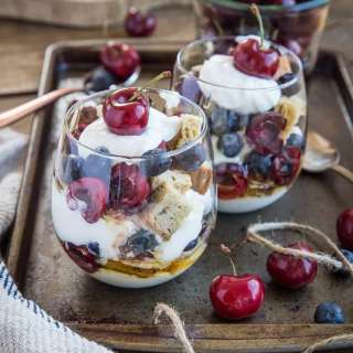 Red White and Blue Pound Cake Parfaits