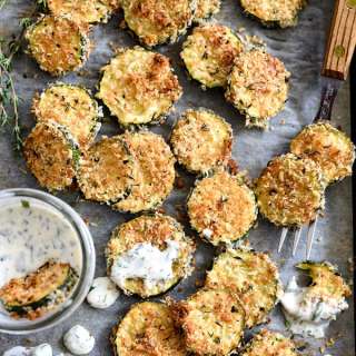 Baked Zucchini Parmesan Crisps