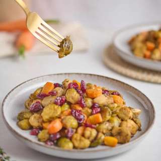 Roasted Brussel Sprouts and Carrots