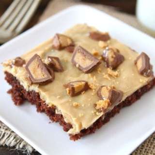 Chocolate Sheet Cake with Peanut Butter Frosting