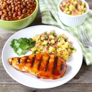 BBQ Chicken with Pineapple Bacon Salsa