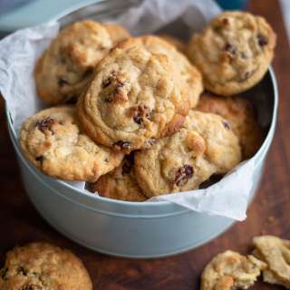 White chocolate, cranberry & macadamia cookies