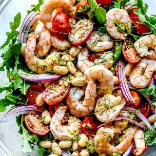 Mediterranean Shrimp Salad With Cannellini Beans
