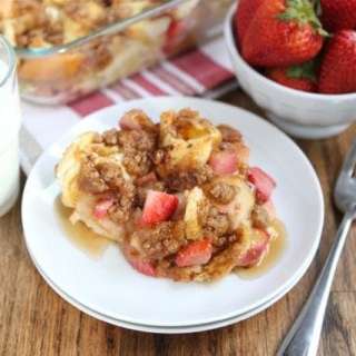 Strawberry Rhubarb Baked French Toast