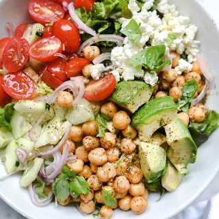 Crunchy Green Salad with Dilly Chickpeas and Avocado