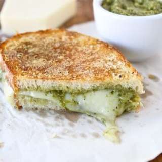 Parmesan Crusted Pesto Grilled Cheese Sandwich