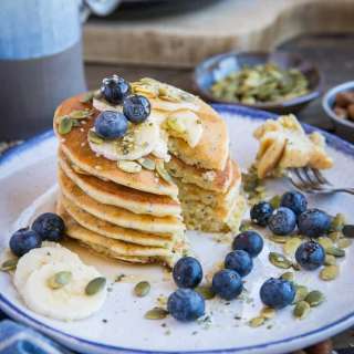 Paleo Lemon Poppy Seed Pancakes