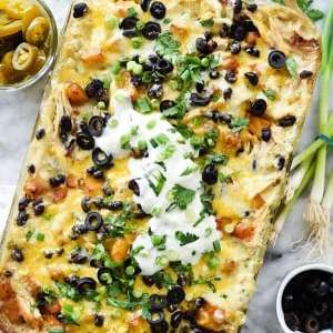Salsa Verde Chicken Enchilada Casserole