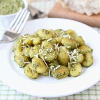Crispy Gnocchi with Basil Pesto