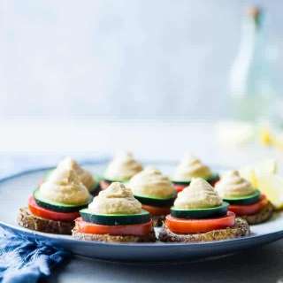 Greek Potato Bites with Hummus
