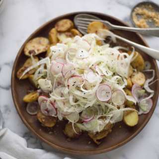 New potato salad with fennel & radish