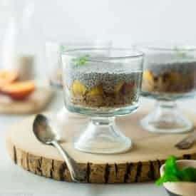 Peach Breakfast Quinoa Chia Pudding