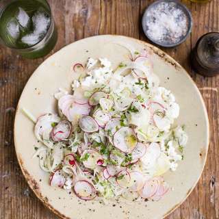 Fennel, radish & mint salad with lemon & ricotta