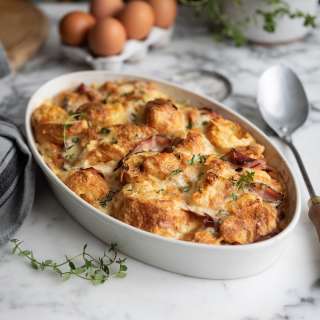 Easy Ham & Cheese Croissant Bake recipe