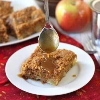 Apple Coffee Crumb Cake with Brown Sugar Glaze