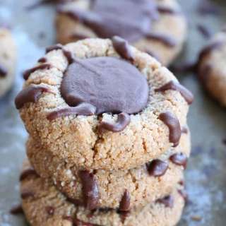 Paleo Chocolate Thumbprint Cookies