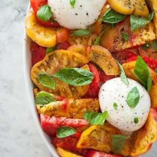 20 Caprese Recipes You'll Go Crazy For | Burrata and Heirloom Tomato Caprese Salad