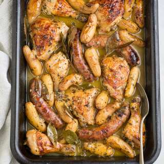 The best roast chicken with Italian sausage