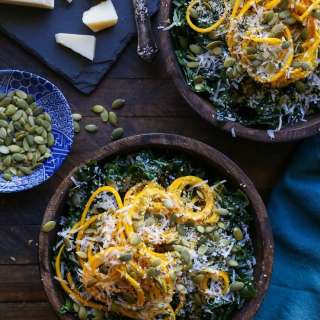 Spiralized Golden Beet & Kale Salad