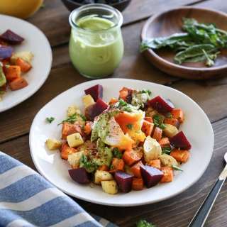 Eggs Benedict with Avocado Hollandaise