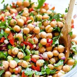 Outrageous Herbaceous Mediterranean Chickpea Salad
