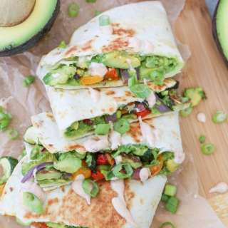 Grilled Vegetable Avocado Quesadillas
