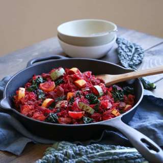 Turkey Beet Zucchini Hash