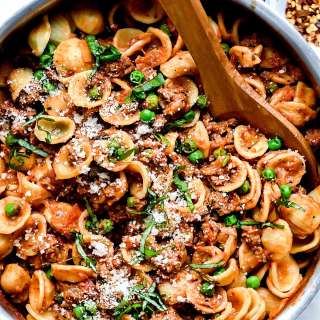 Pasta with Turkey Sausage and Peas