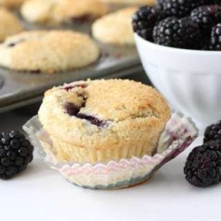 Lemon Ricotta Blackberry Muffins
