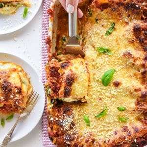 The Cheesiest Spinach Lasagna