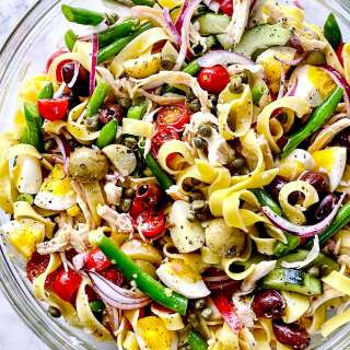 Nicoise Pasta Salad with Chicken