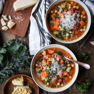Rustic Minestrone Soup with Rice and Kale
