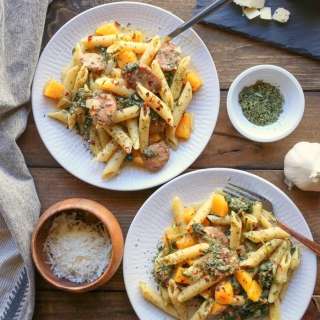One Pot Butternut Squash and Sausage Pasta