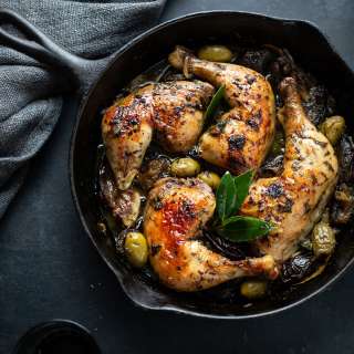 Chicken Marbella with dates, capers & green olives