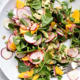 Mango and Avocado Salad With Raspberry Ginger Dressing