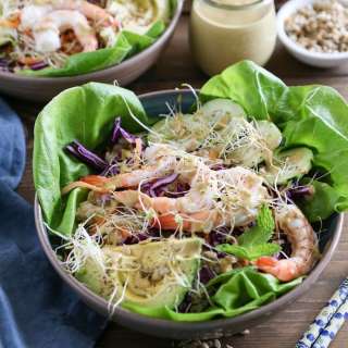 Spring Roll Bowls with Sunflower Butter Sauce