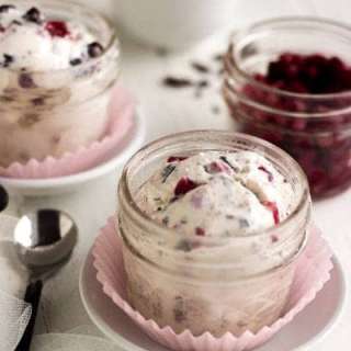 Healthy Ice Cream Recipe with Chocolate and Pomegranate (Lower Fat + Gluten Free)