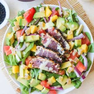 Seared Ahi Salad with Creamy Wasabi Dressing
