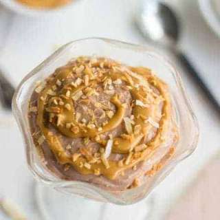 A High-Protein Snack: Healthy Almond Joy "Cheesecake" (Gluten-Free, Low-Carb + High-Protein)