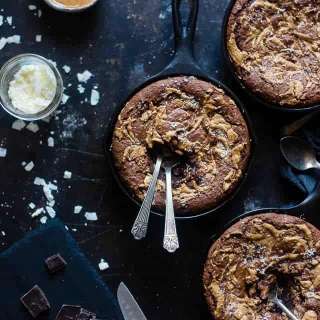 Coconut-Almond Skillet Paleo Brownies