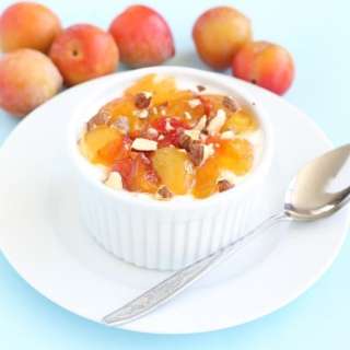 Roasted Plums with Greek Yogurt, Honey, and Almonds